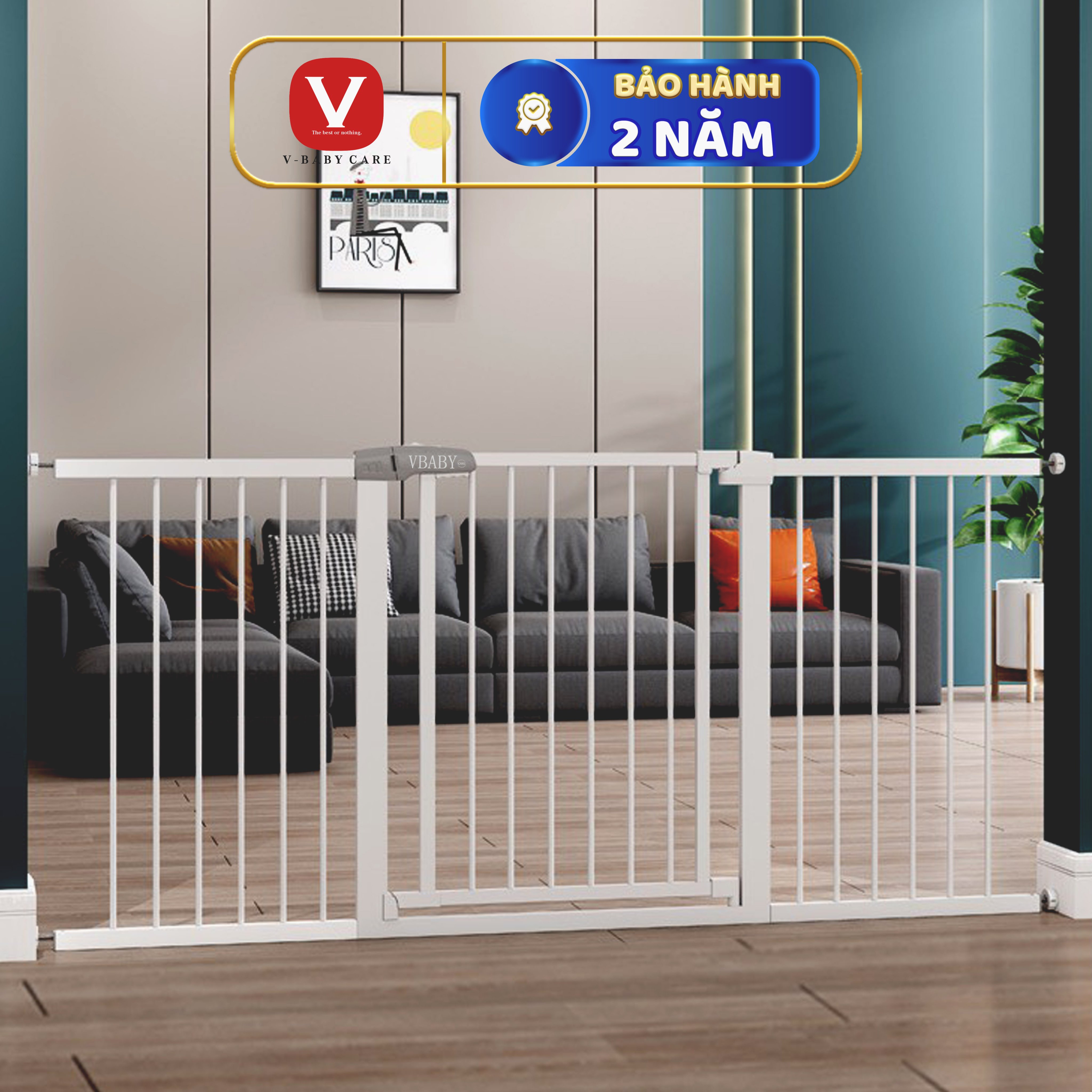 Thanh chắn cửa chắn cầu thang vbaby bản luxury - đạt chuẩn châu âu