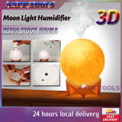 3D Moon Light Humidifier - Aroma Essential Oil Diffuser