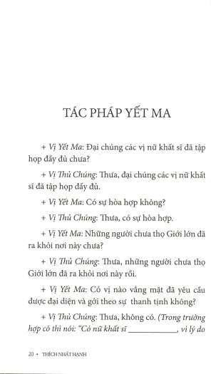 Giới Bản Khất Sĩ Tân Tu - Nghi Thức Tụng Giới Nữ Khất Sĩ - Thích Nhất Hạnh
