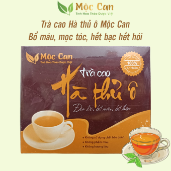 Trà Cao Hà thủ ô Mộc Can kích mọc tóc, làm đen tóc, giảm rụng tóc, bổ máu, thanh lọc cơ thể hộp 25 túi lọc