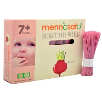 Mì ăn dặm củ dền hữu cơ cho bé MenNoSato Organic Baby Noodle Beetroot 200g