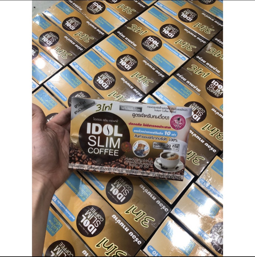 Chính hãng-Cafe Giảm Cân Idol Slim Coffee - Hộp15g x 10 góiThái Lan