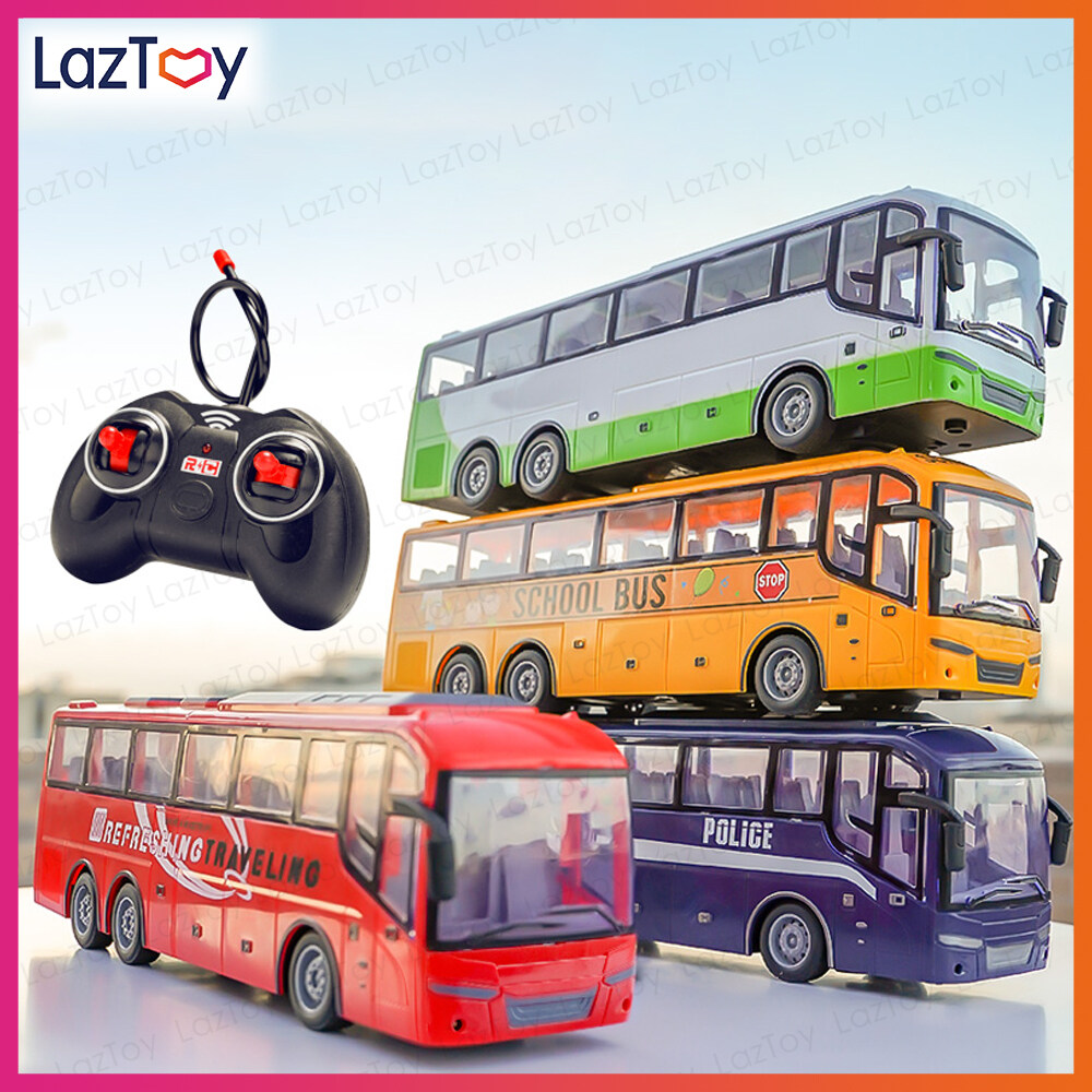 Toysmars 1:30 4 Kênh Điện Điều Khiển Từ Xa Xe Buýt Với Ánh Sáng Du Lịch Mô hình xe buýt Đồ Chơi xe đồ chơi điều khiển từ xa Sinh Nhật Quà Tặng trẻ em nam Thiếu Niên Và Cô Gái