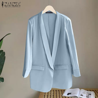 MOMONACO ZANZEA Áo Khoác Màu Trơn Công Sở OL Công Sở Trang Trọng Cho Nữ Áo Khoác Blazer Cổ Bẻ Dài Tay #3