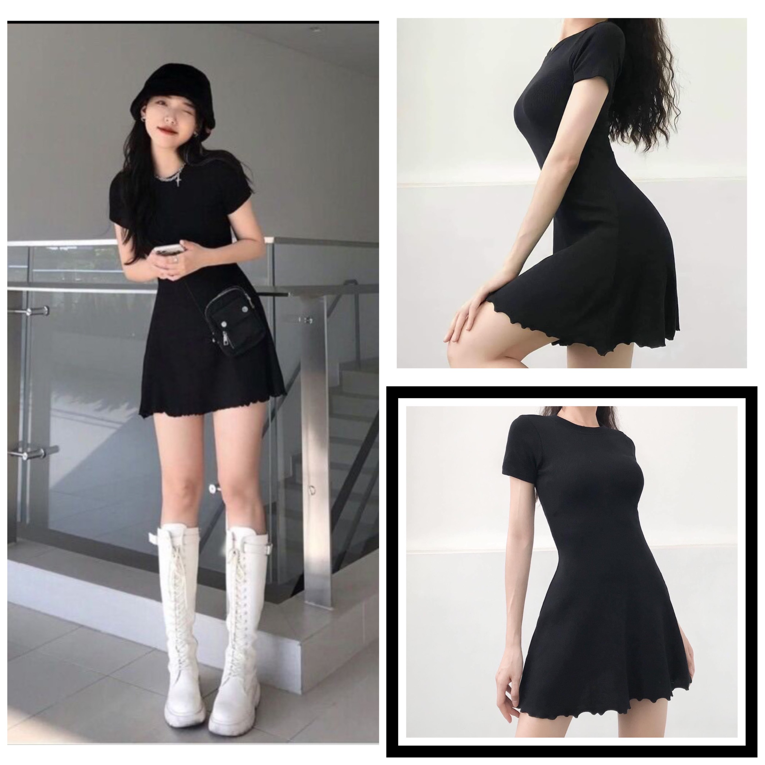 Đầm thun ôm body xòe đuôi cá sang chảnh, chất dày dặn, kèm ảnh thật thời trang xưởng jean minh huyền