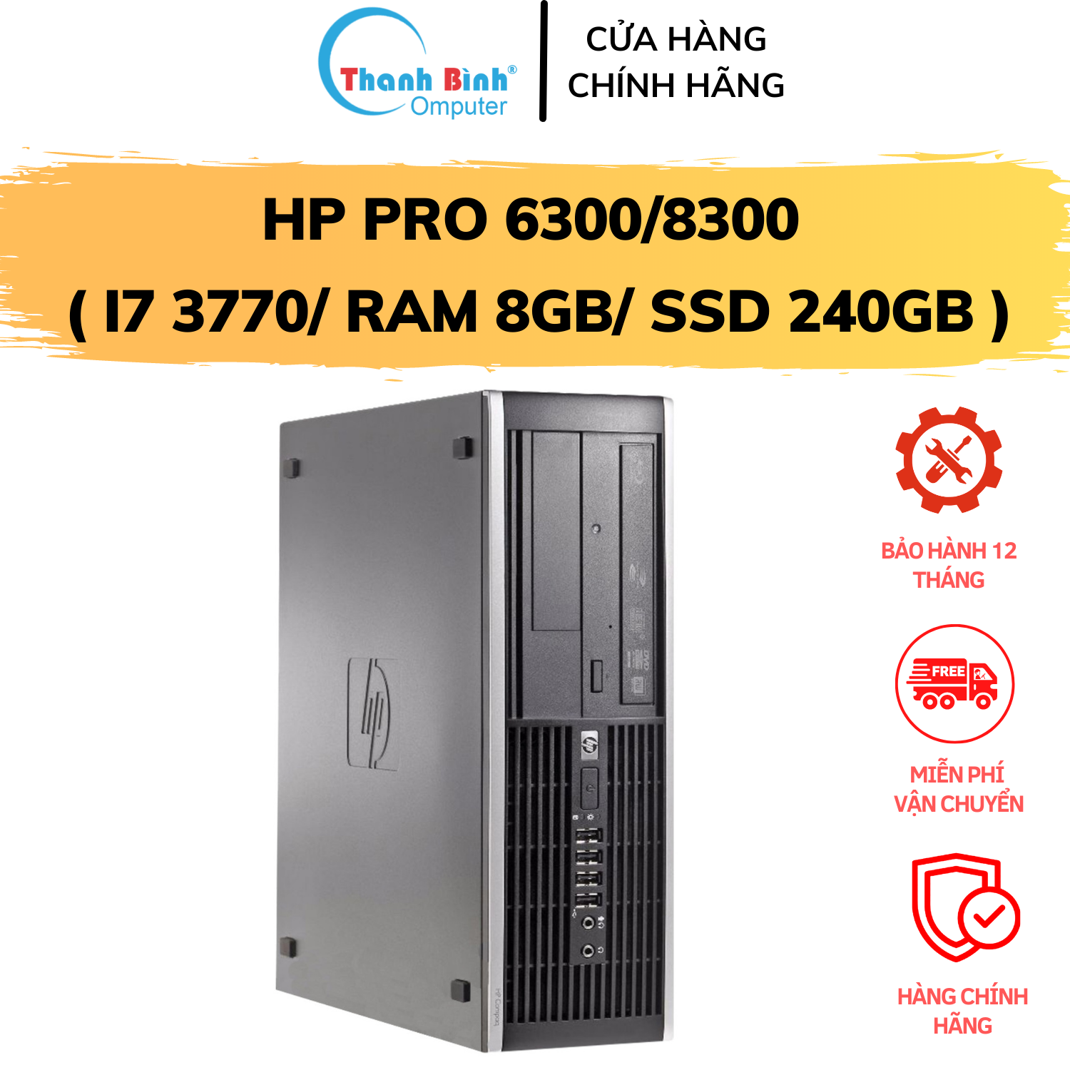 Máy tính bàn đồng bộ hp pro 6300/8300 bộ máy tính cây - bảo hành 12 tháng - tặng usb wifi