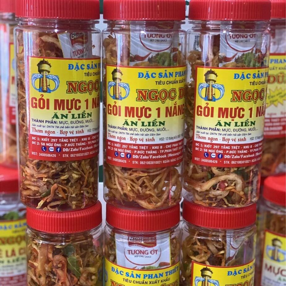 Gỏi mực 1 nắng 200gram - hải sản khô phan thiết