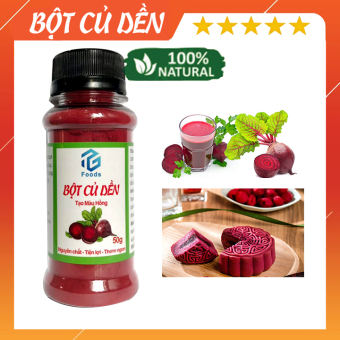 Bột Củ Dền Hũ 50g, Dùng Làm Bánh, Tạo màu Hồng bánh bao, thạch 3D, mứt dừa hồng