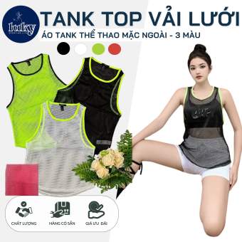 Áo Tanktop Tập Gym Nữ, Áo Tank Lưới Thể Thao Nữ Dạng Lưới Đan Dây Sau Lưng Tập Gym,Yoga,Erobic  LUX-quần áo thể thao