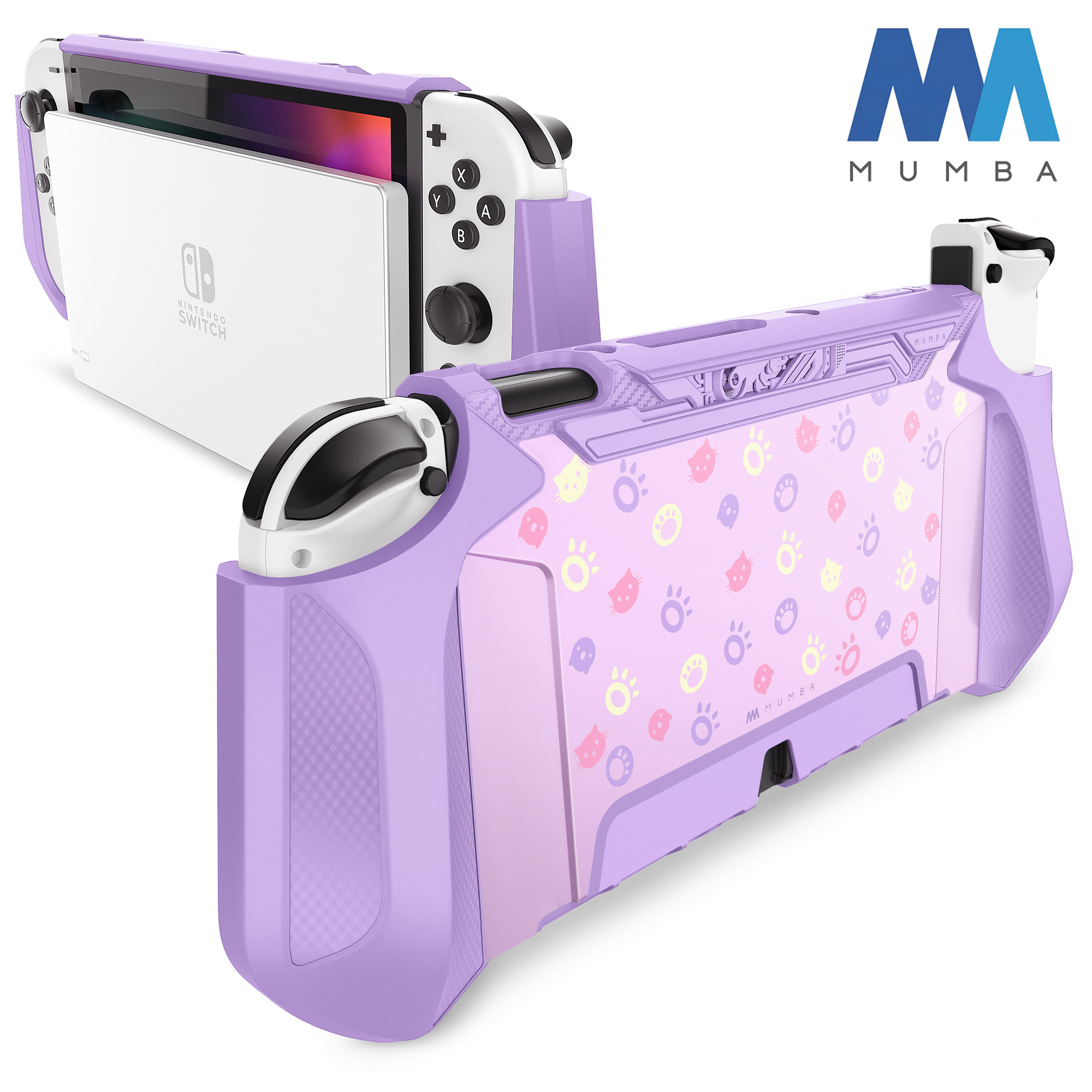 Mumba ốp dockable cho nintendo switch oled 2021 ốp bảo vệ tay cầm tpu phụ kiện tương thích với nintendo switch oled 7 inch và bộ điều khiển joy-con