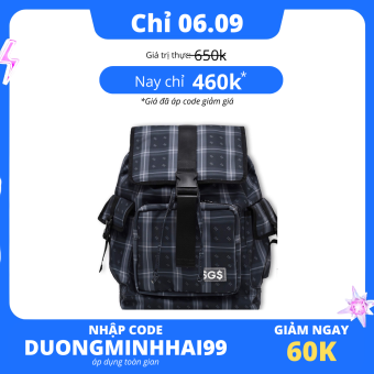 Balo Họa Tiết Sọc SAIGON SWAGGER® SGS Icon Tartan Backpack-Ngăn Chống Sốc Laptop