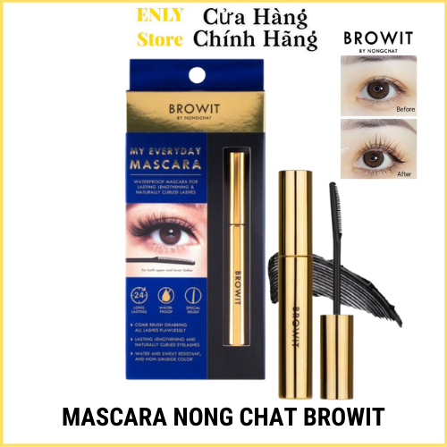 Mascara NongChat Browit Thái Lan không trôi, làm dày, dài cong, tơi mi