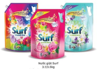 Túi nước giặt Surf 3.3kg HƯƠNG CỎ HOA DIỆU KỲ [HỒNG] (3300g)