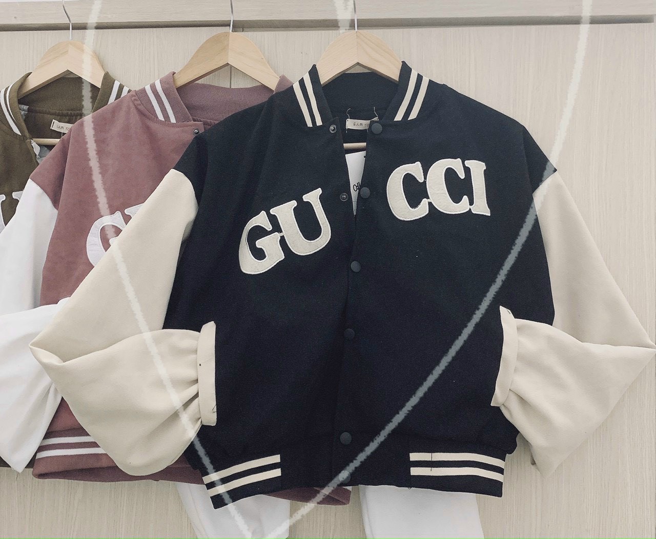 Áo khoác bomber da lộn 2 lớp from croptop thời trang nữ cá tính thêu DREAM