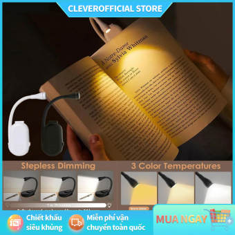 Đèn ngủ Mini LED Sách có thể điều chỉnh Clip 360° Đèn bảo vệ mắt Flip Study có thể sạc lại 3 màu để đọc sách phòng ngủ du lịch