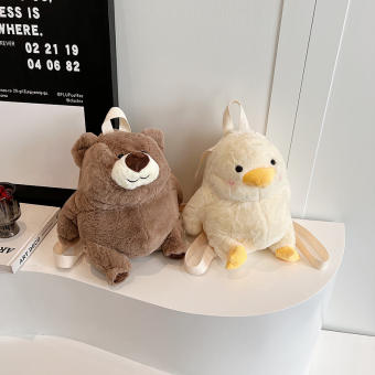 Balo hình thú nhồi bông hoạt hình dễ thương, balo gấu nhồi bông đeo đi học đi chơi siêu ngộ nghĩnh