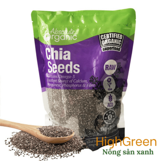 Hạt chia tím Úc 1kg - Chia nhập khẩu Úc thương thiệu Absolute Organic có tem chống hàng giả
