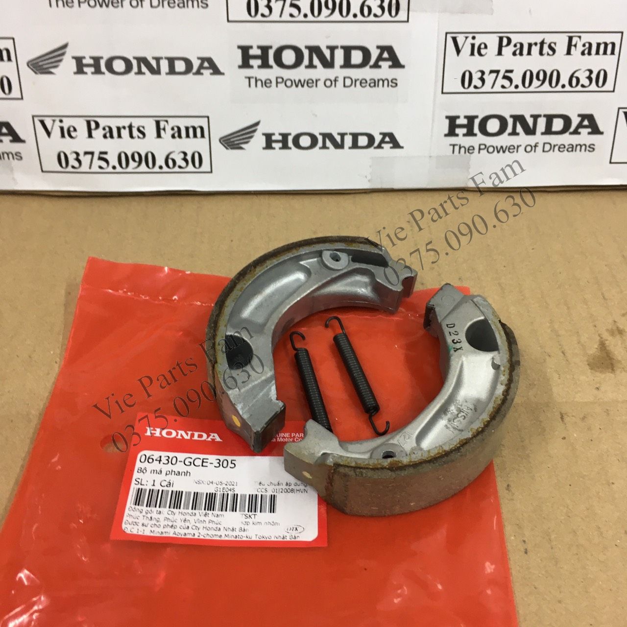 Má phanh cơ trước sau Honda dùng cho xe số Dream.Wave.Wave S.Wave RSX.Future.Blade110 chính hiệu Honda Motor