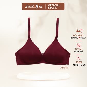 Áo ngực không gọng mút mỏng Just Bra chất liệu cotton dệt kim mềm mại thấm hút mồ hôi AB309