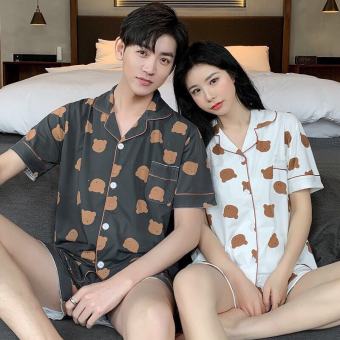 Bộ Pijama Gấu Cute Mặc Nhà - Bộ Đồ Ngủ Đùi Cute Phong Cách Tiểu Thư (có ảnh thật)