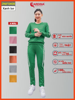 Bộ Đồ Thu Đông Nữ CARDINA Chất Nỉ Cao Cấp Dáng Thể Thao, Năng Động 2NIF04