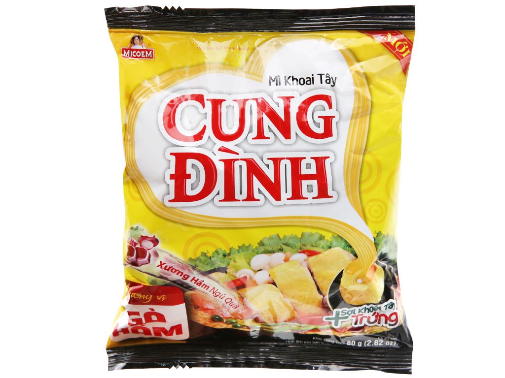 Mì khoai tây cung đình gà hầm gói 80g