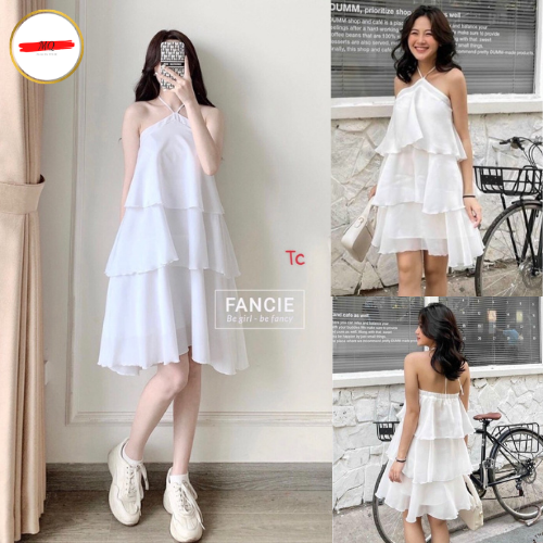 Váy Trắng Cổ Yếm Tầng giá rẻ Tháng 5,2024|BigGo Việt Nam