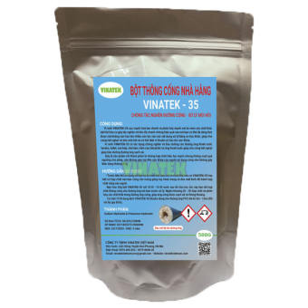 Bột phân huỷ mỡ cống Vinatek-35 giúp thông cống nghẹt gói 500gr