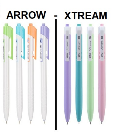 Bút bi ngòi 0.7mm Xtream - Arrow vỏ nhiều màu Deli