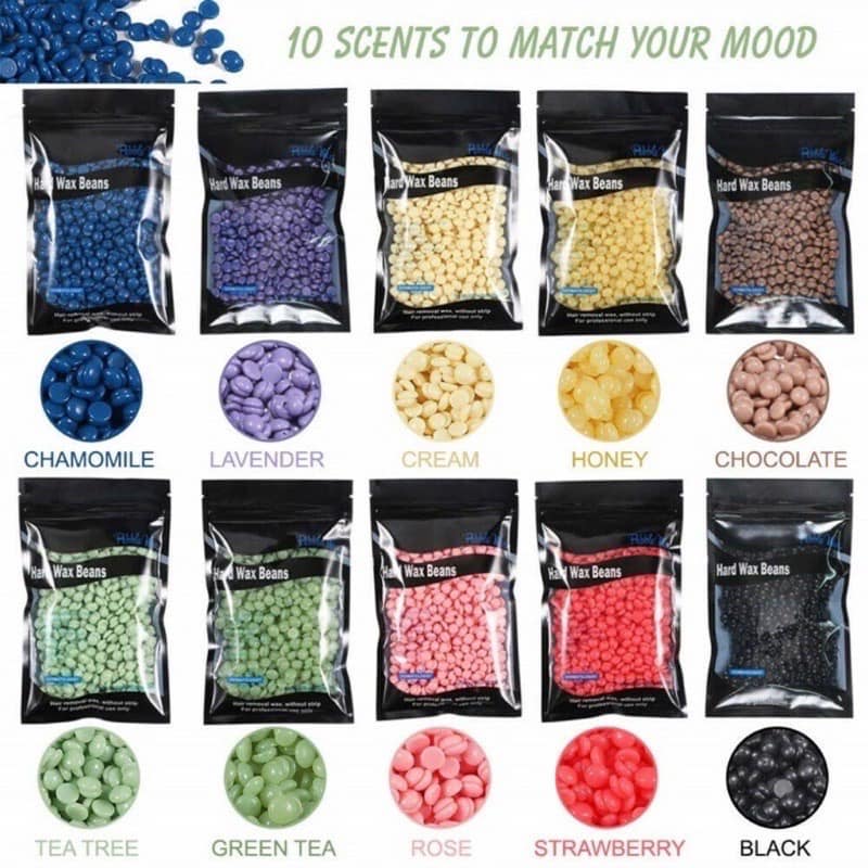 Sáp wax lông nóng hạt đậu hard wax bean 100g + tặng kèm que