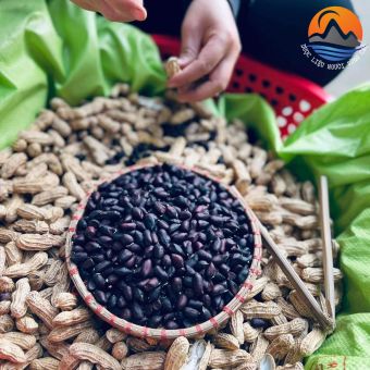 Nhân lạc đen khô Mường Khương loại 1. Đặc sản lạc đen đậu phộng đen Tây Bắc, lạc hoa mèo, lạc hoa vằn khô Pa Dí