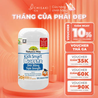 DHA cho trẻ nhỏ - Nature's Way Kids Smart Bursts DHA 300mg Triple Strength