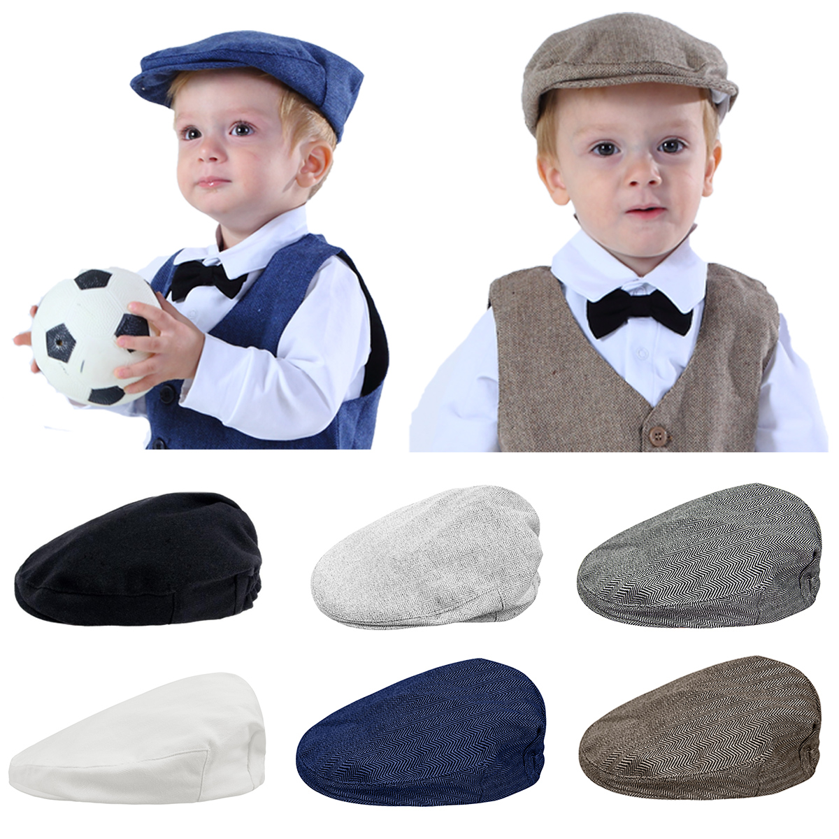 Toddler flat best sale peak caps