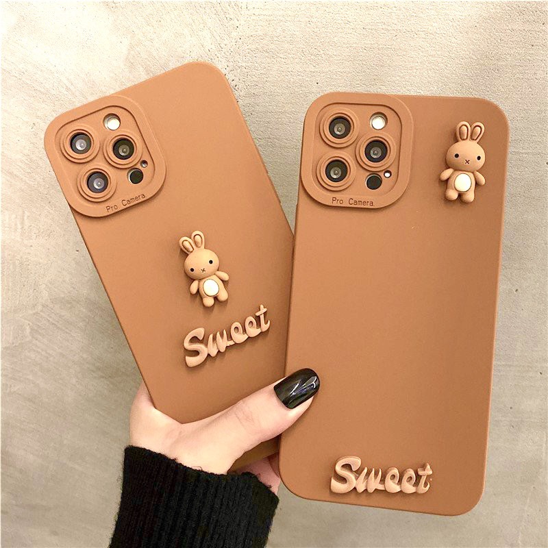 Ốp lưng basic camera nổi - mẫu thỏ sweet nổi