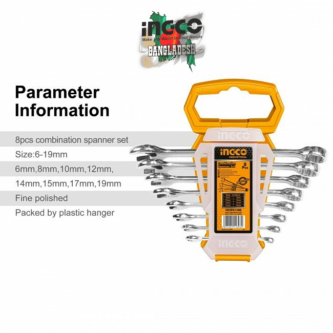 Combination Spanner Set Ingco hkspa1088-i