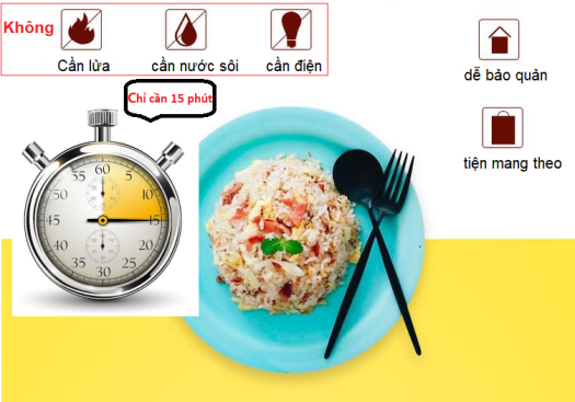 Cơm ăn liền ( cơm tự sôi ) - Cơm thịt kho Đài Loan