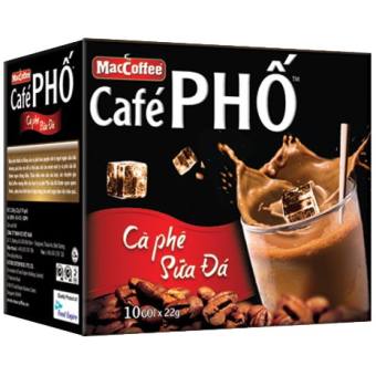 Cà Phê Phố Sữa Đá MacCoffee Café Phố Hộp 10 Gói 240g