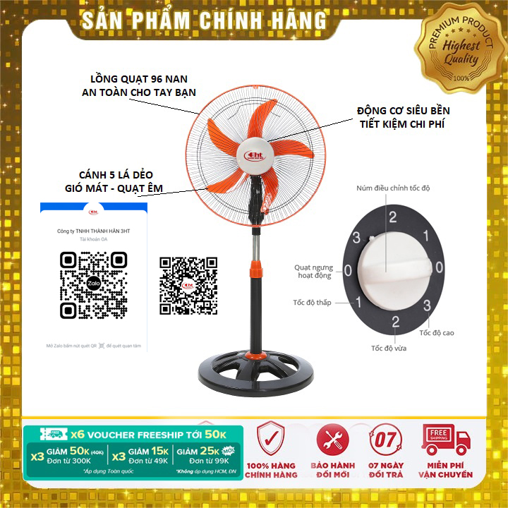 Quạt cây 3HT - Quạt điện 220v - quạt bàn - Quạt đứng lỡ