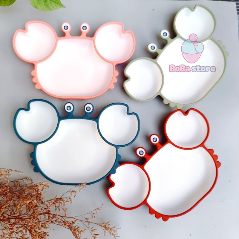 Khay ăn dặm silicon cho bé - hình cua