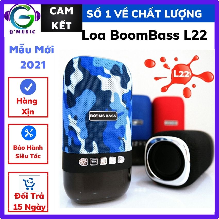 [Mẫu MỚI] Loa Bluetooth Mini Boombass L22 Q24 ,Q'MUSIC Cao Cấp Có Đèn LED Siêu Đẹp Âm Thanh Hay Bass Siêu Ấm Có Thẻ Nhớ Audio