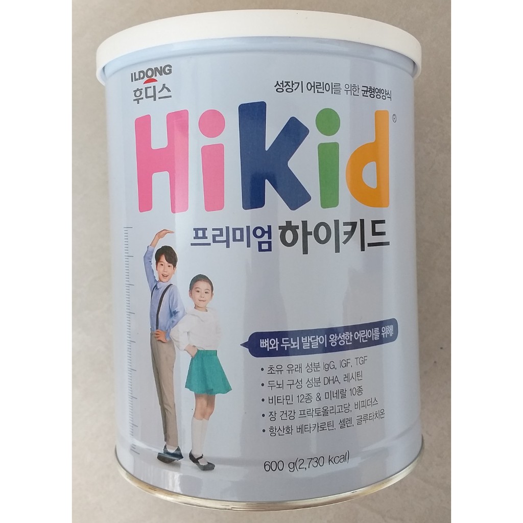 Sữa Hikid Premium tách béo tăng chiều cao, 600g