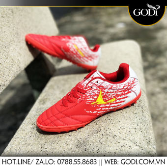 Giày bóng đá nam từ 38 tới size 45, Giày bóng đá đinh TF nam màu đỏ sân nhân tạo chân bè có size 44 size 45, Godi Sport