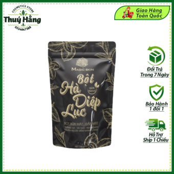 Bột Hà Diệp Lục Magic Skin Bột Đắp Mặt, Rửa Mặt Ngừa Mụn Sáng Da 100g Chính Hãng