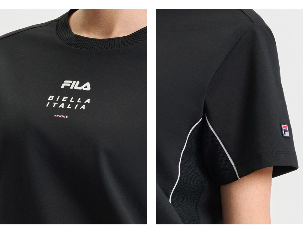 FILA CORE ATHLETICS TENNIS ELECTRONIC SWING Women Short Sleeves T-Shirt (Black) · v2