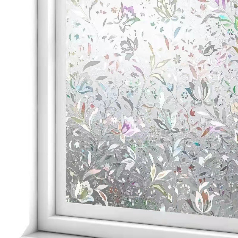 3D Peacock Static Cling Window Film Privacy Frosted Opaque Glass Sticker  Home Decor