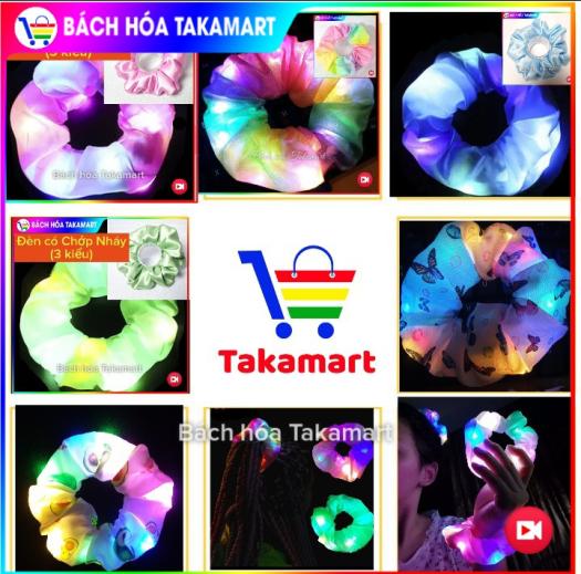 [Video 42 mẫu Hot Trend] Cột tóc đèn Led siêu phát sáng Scrunchies đèn Led 3 kiểu nhấp nháy Led đom đóm crunchies cột tóc phát sáng dây buộc tóc phát sáng cột tóc scrunchies galaxy dây buộc tóc đồ cột tóc rẻ - Bách hóa Takamart