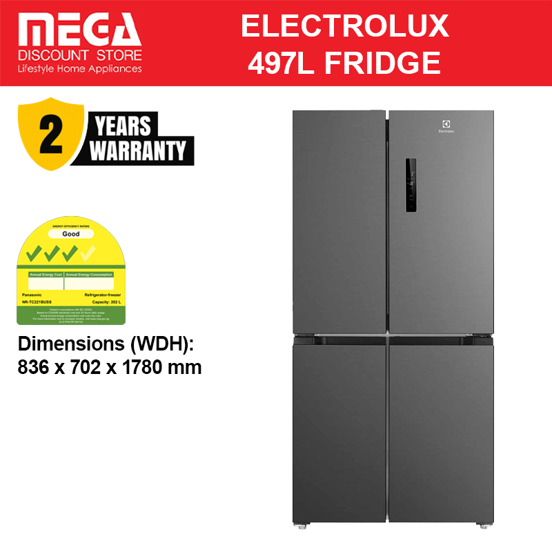 PANASONIC NR-XC541CUHS 503L 4-DOOR FRIDGE (3 TICKS) | Lazada Singapore