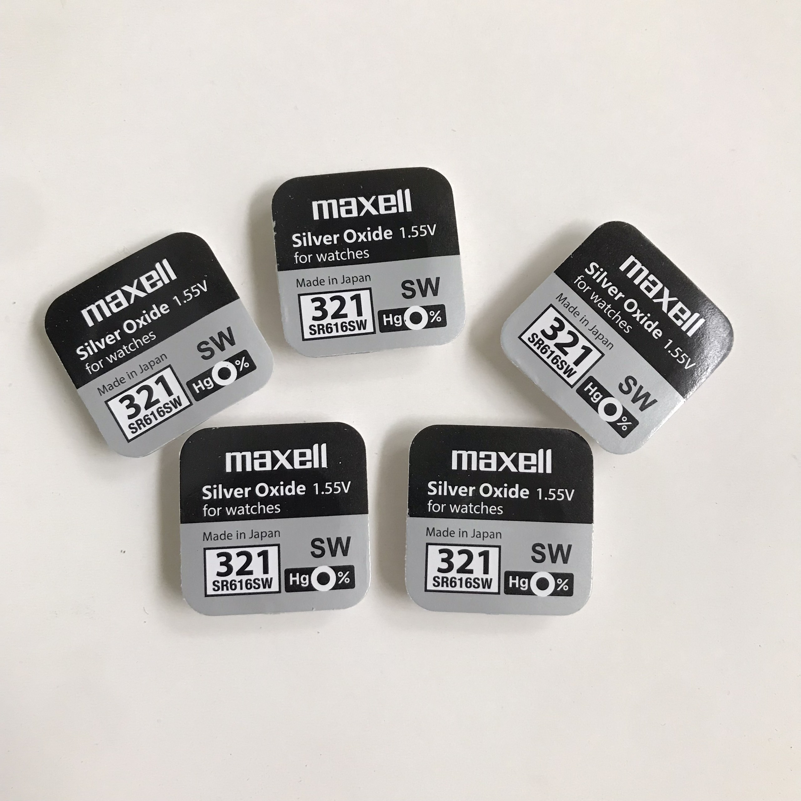 [HCM]Vỉ 5 viên Maxell SR616 321 SR616SW 616 thay pin đồng hồ đeo tay