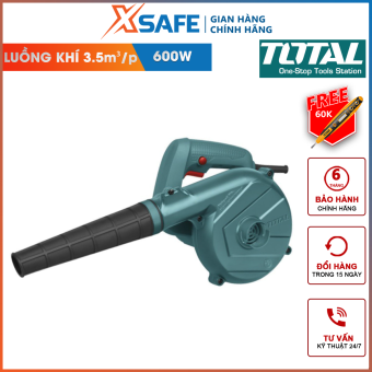 Máy thổi bụi cầm tay Total TB2066 Máy thổi khí Công suất: 600W Tốc độ không tải: 0-16000/ phút Tốc độ thổi tối đa: 0-3.5 m3 / phút thổi lá sân vườn, gom vụn gỗ, bụi bám trong nhà, thổi bụi xe ô tô [XSAFE][XTOOLs]