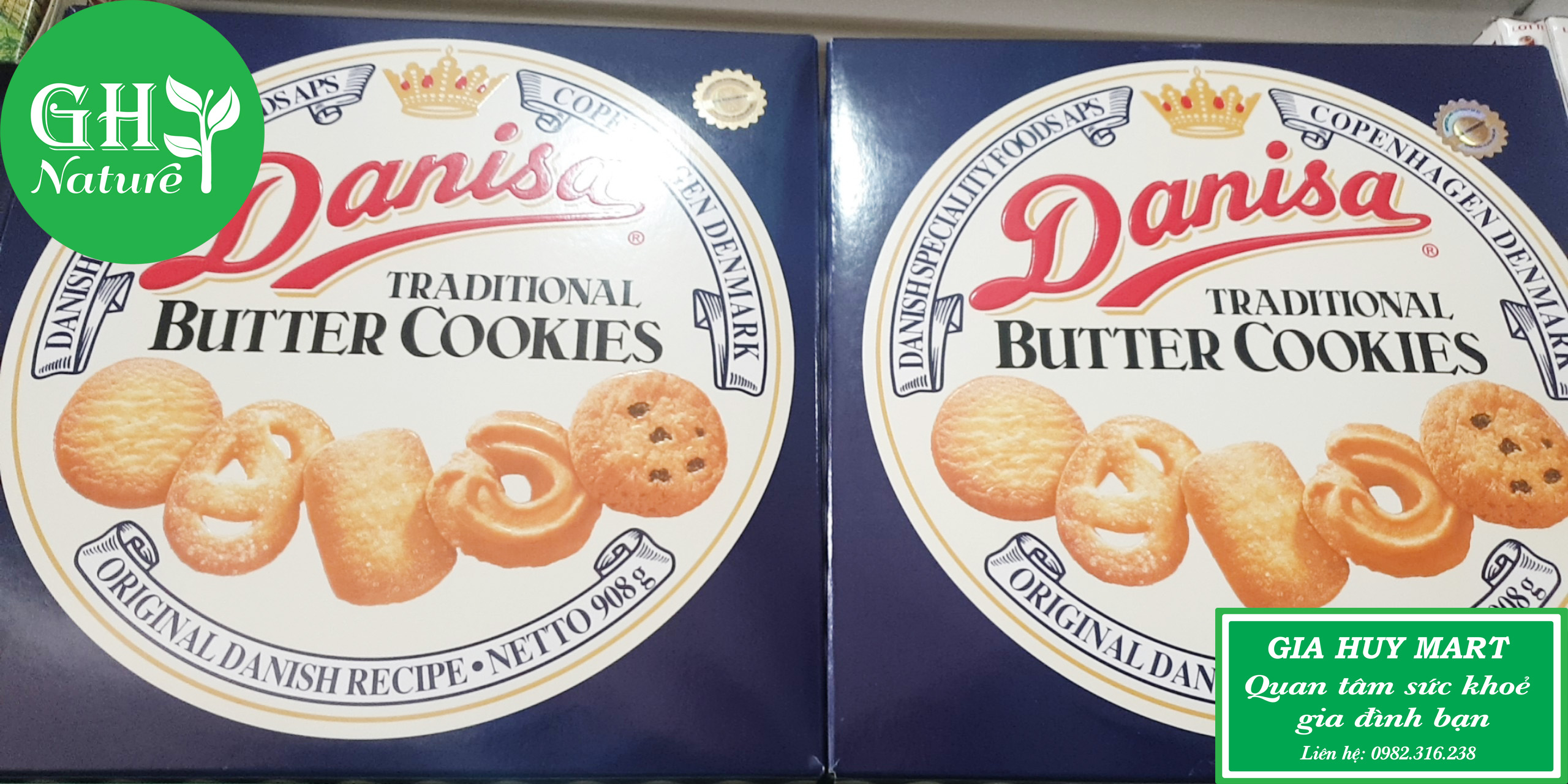 Bánh quy bơ danisa 908gr nhập khẩu chính hãng